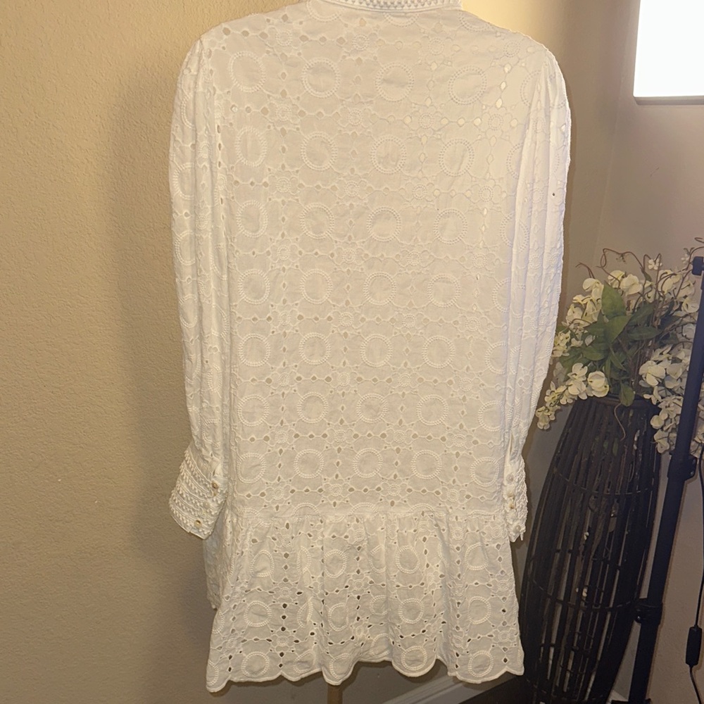 Elegant White Lace mini Dress Size Large box 1 - Picture 7 of 16